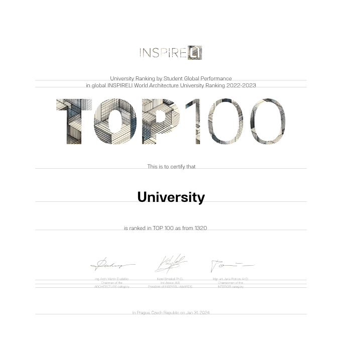 INSPIRELI RANKING TOP 100 University 2023
